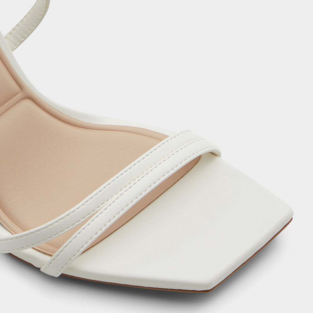 Aldo Phaedra in White - Strappy stiletto sandal, Stiletto heel