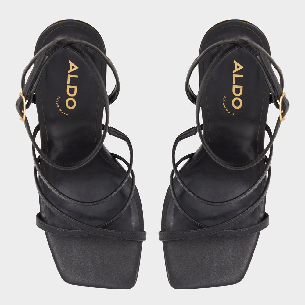 Aldo Galoi Black Women's Strappy sandals - Strappy heeled sandal