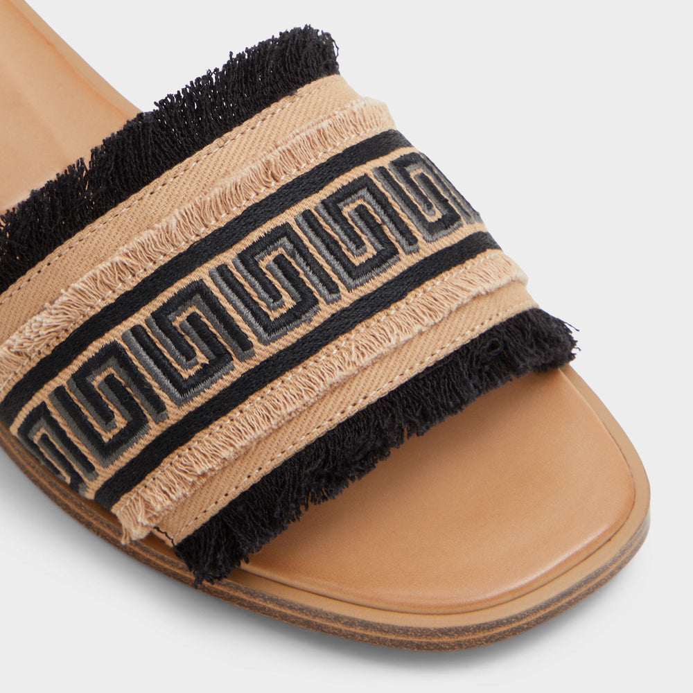 Aldo Nalani Open Black Women's Flats - Slide sandal