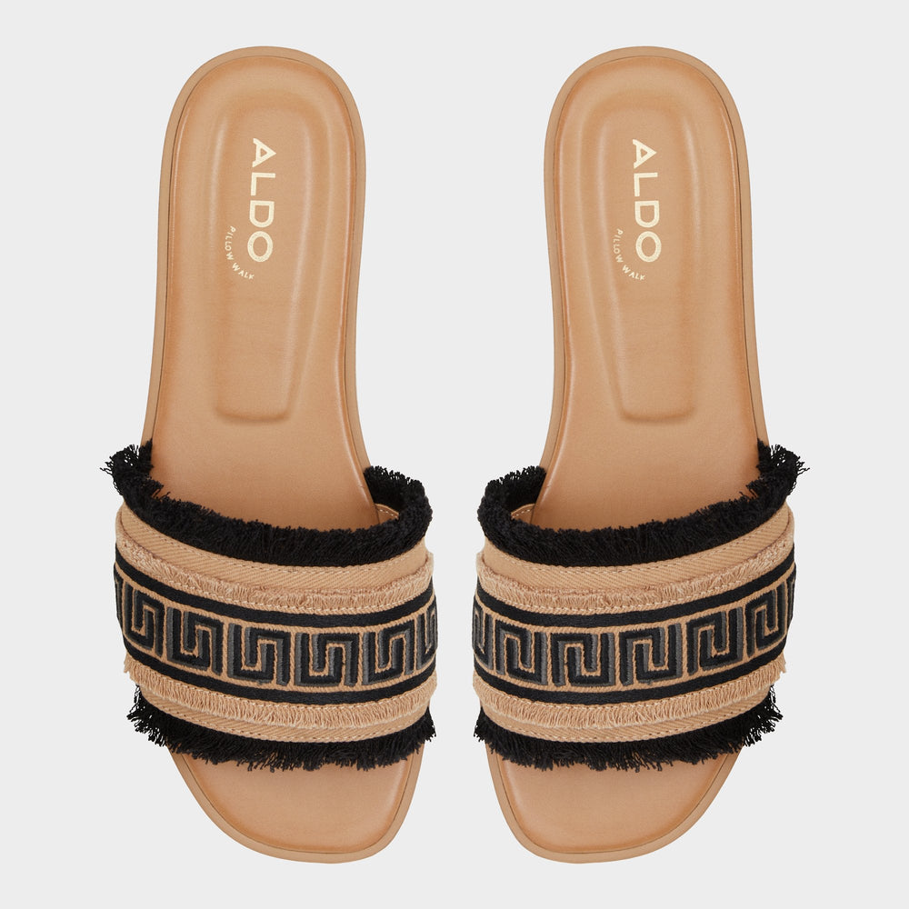 Aldo Nalani Open Black Women's Flats - Slide sandal