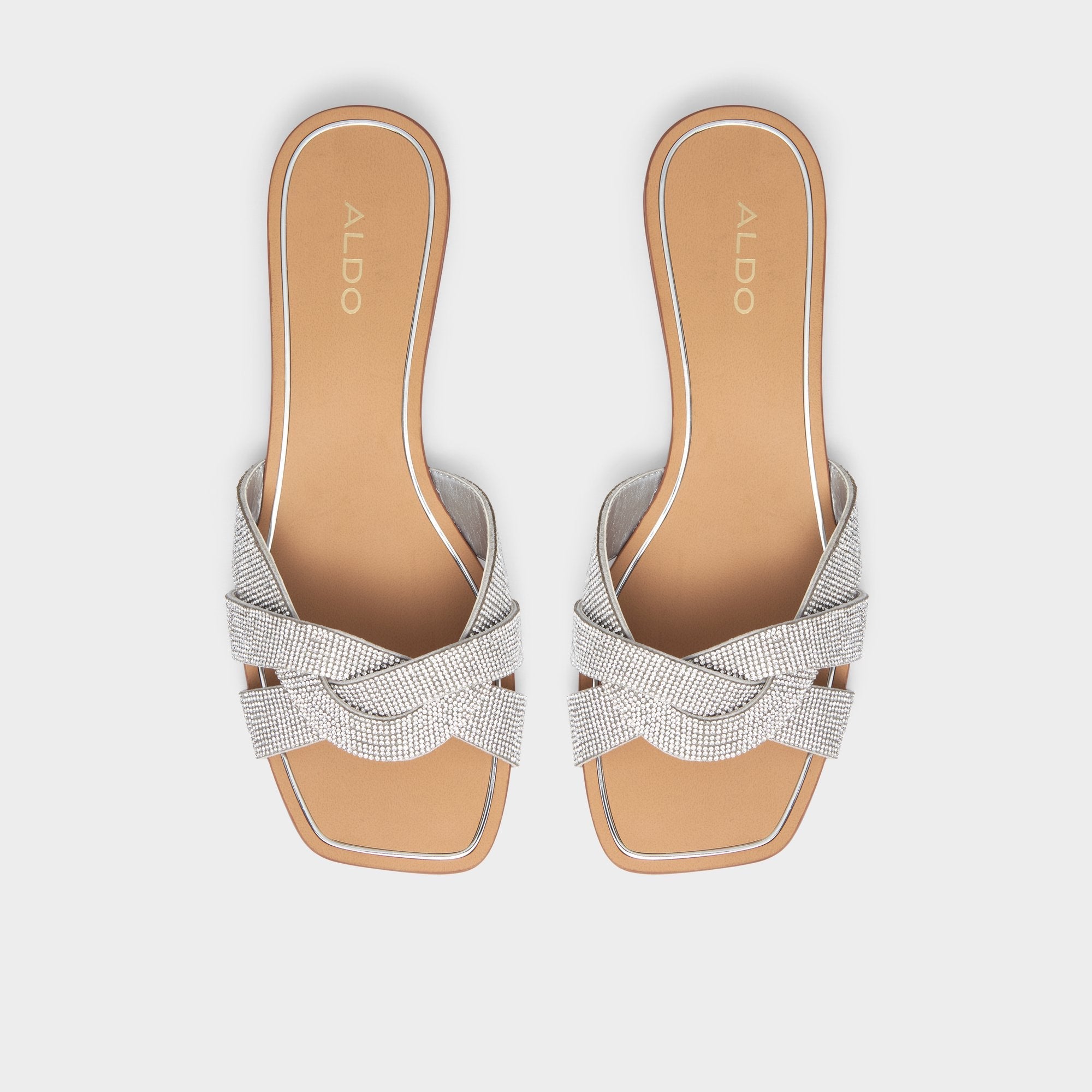 Aldo Coredith Silver Women's Flats - Slide sandal