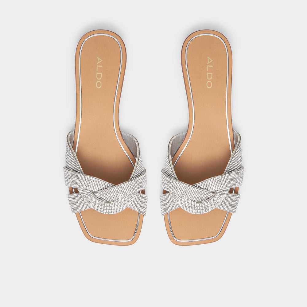 Aldo Coredith Silver Women's Flats - Slide sandal