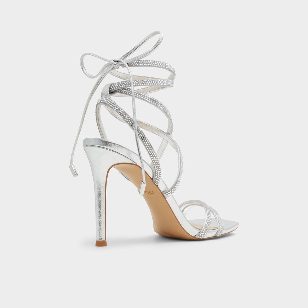 Aldo Phaedra in Silver - Strappy stiletto sandal