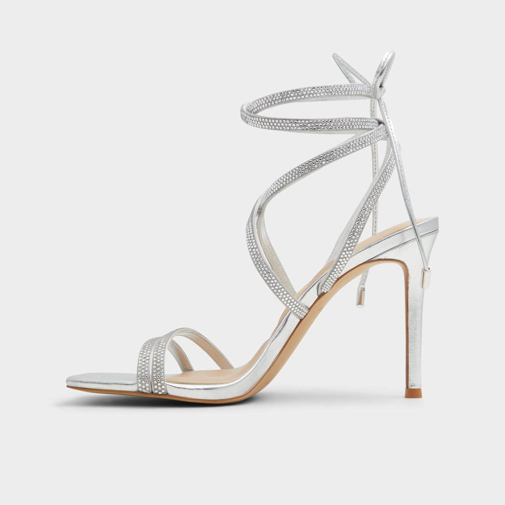 Aldo Phaedra in Silver - Strappy stiletto sandal