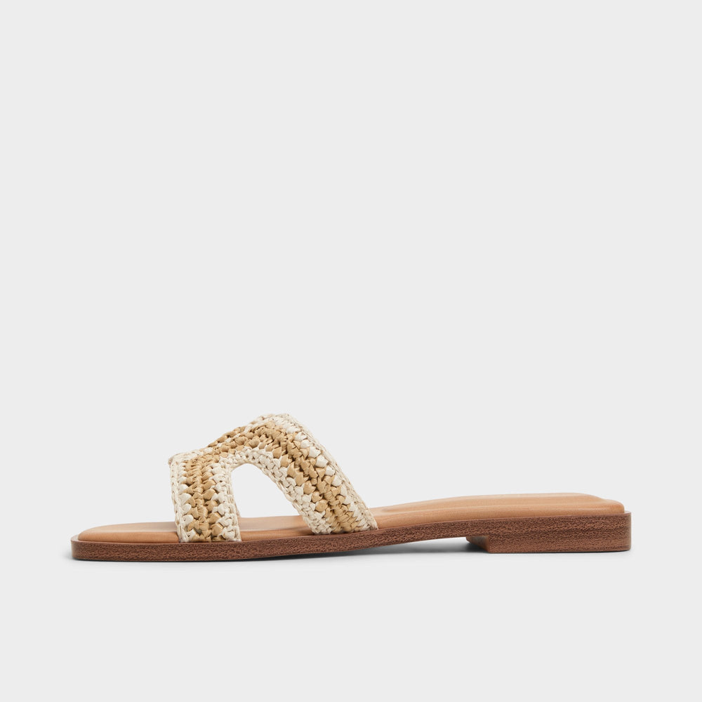 Aldo Itsandal Beige Women's Flats - Slide sandal