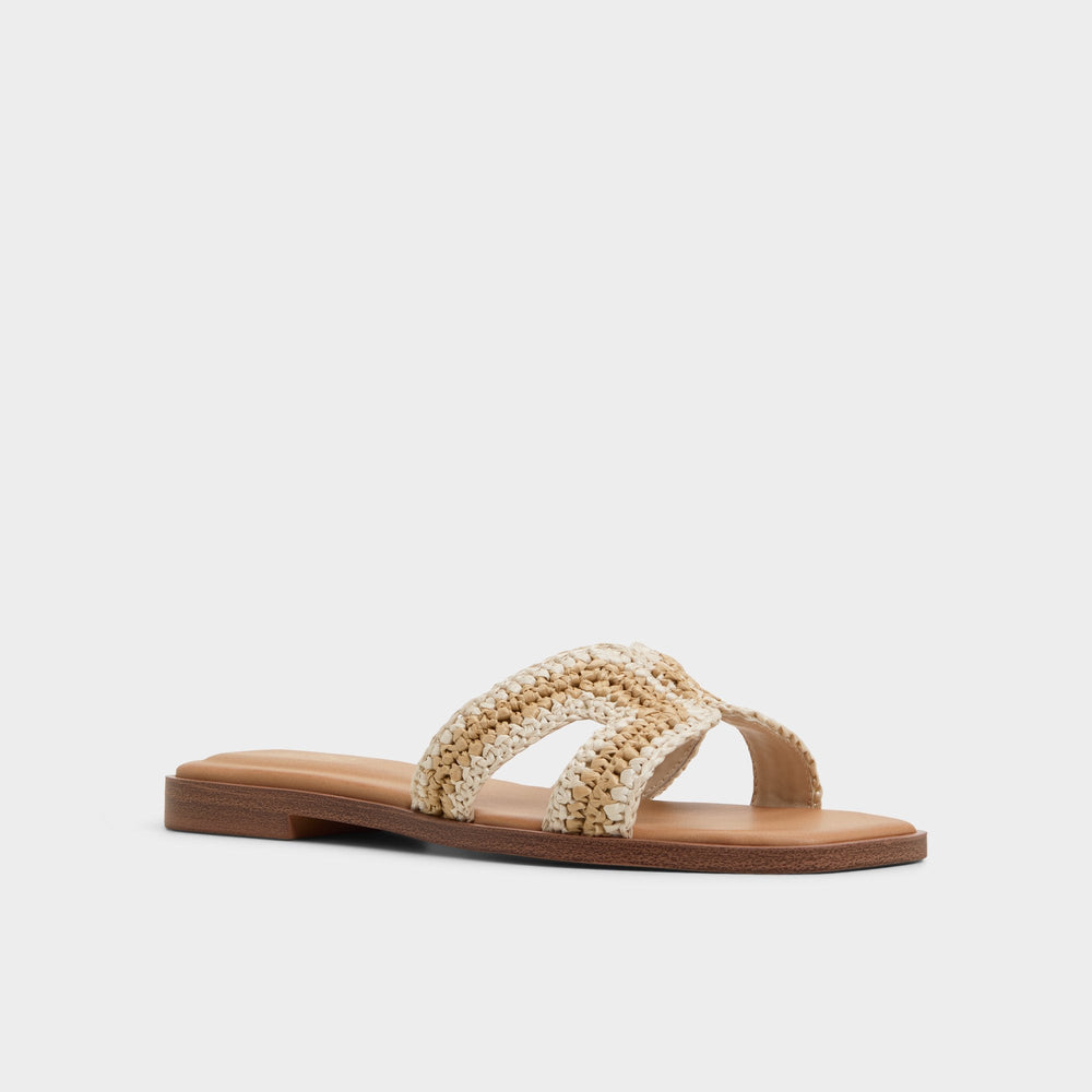 Aldo Itsandal Beige Women's Flats - Slide sandal