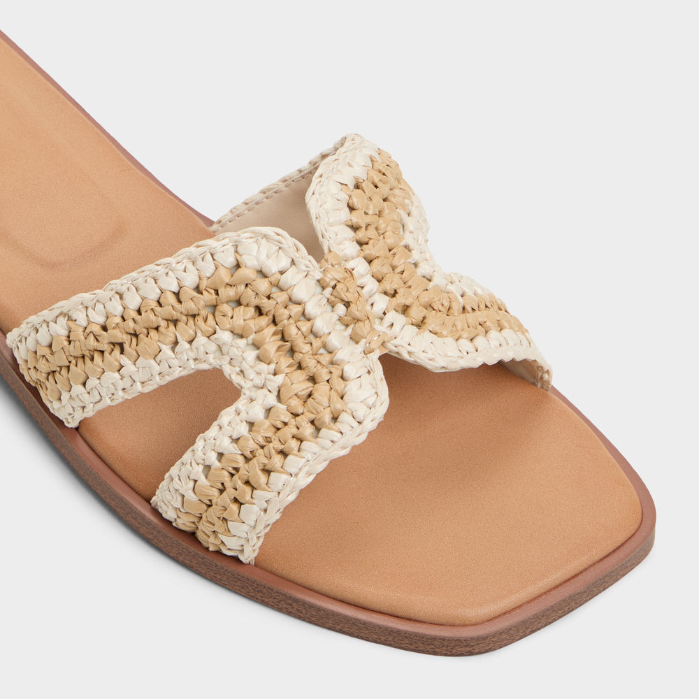 Aldo Itsandal Beige Women's Flats - Slide sandal