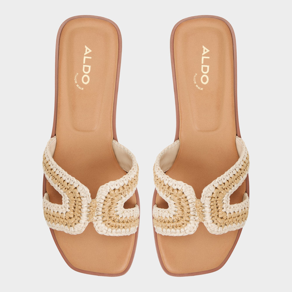 Aldo Itsandal Beige Women's Flats - Slide sandal