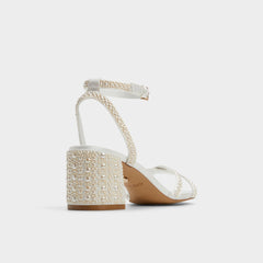 Aldo Bouclettie Other White Women's Block heels - Strappy heeled sandal, Block heel