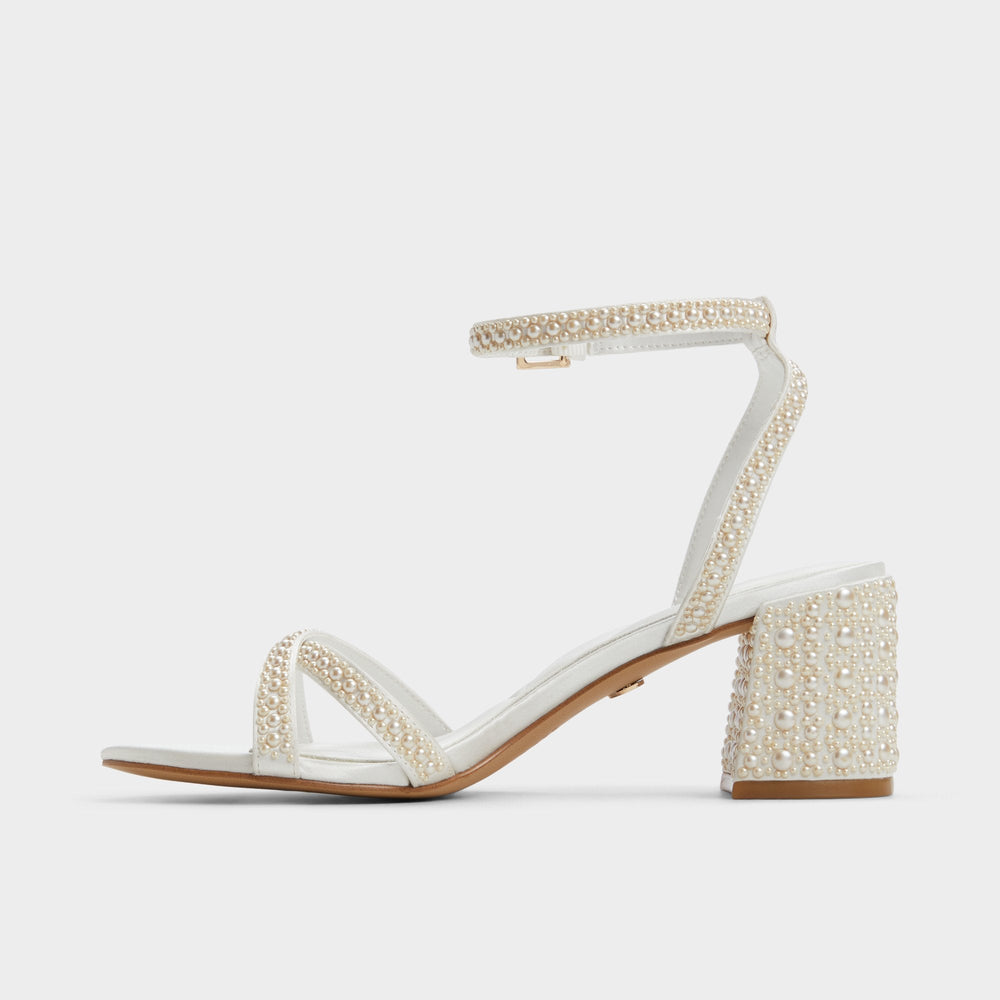 Aldo Bouclettie Other White Women's Block heels - Strappy heeled sandal, Block heel