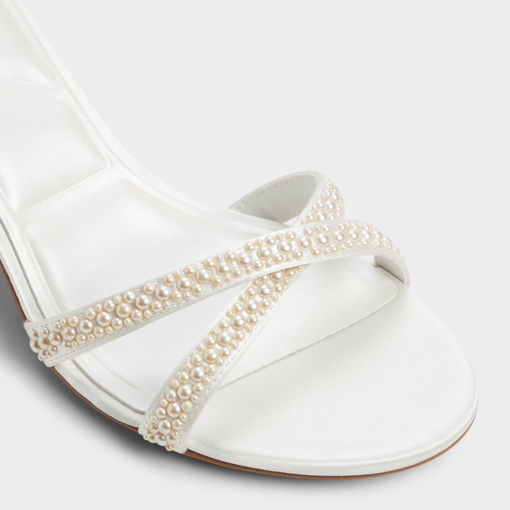 Aldo Bouclettie Other White Women's Block heels - Strappy heeled sandal, Block heel