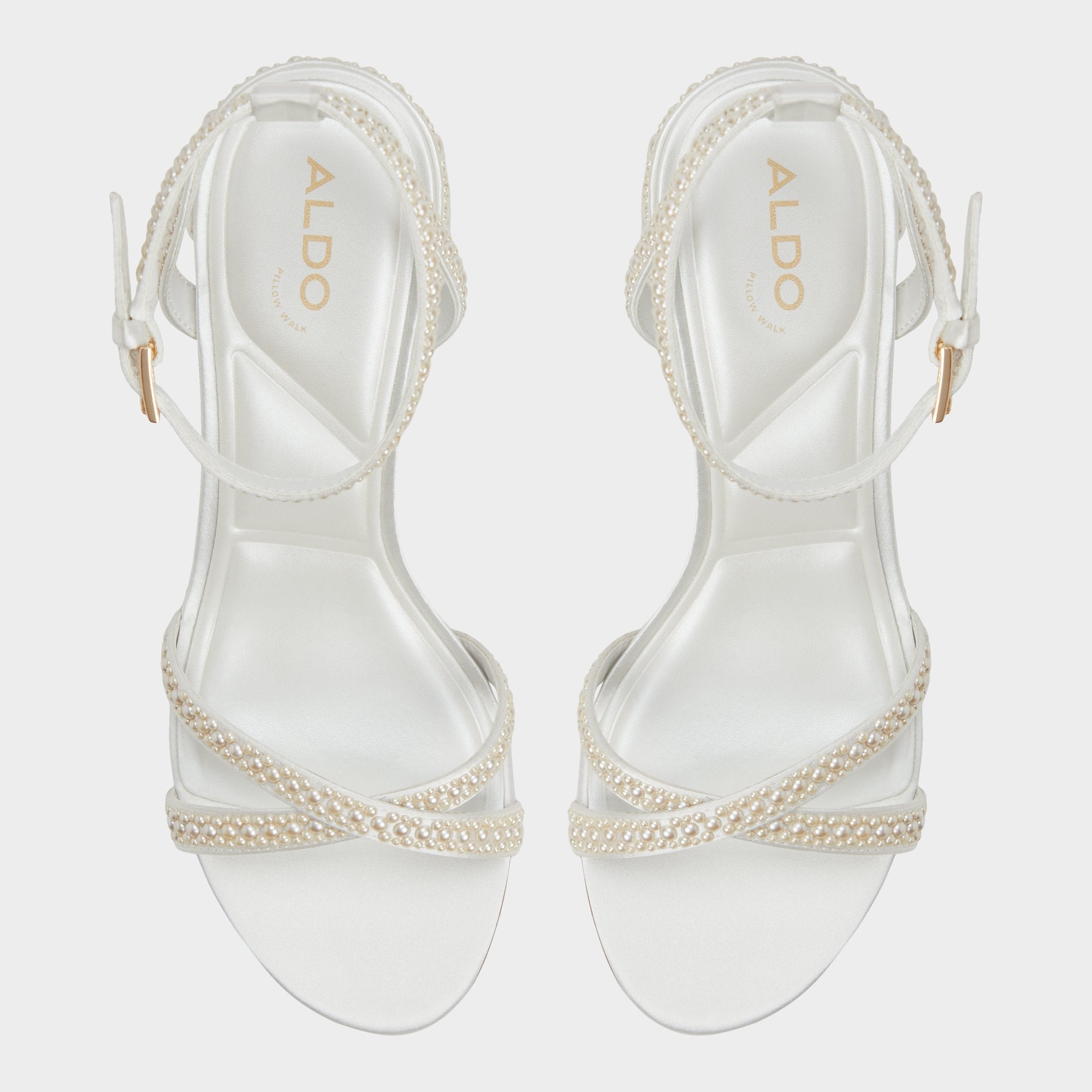 Aldo Bouclettie Other White Women's Block heels - Strappy heeled sandal, Block heel