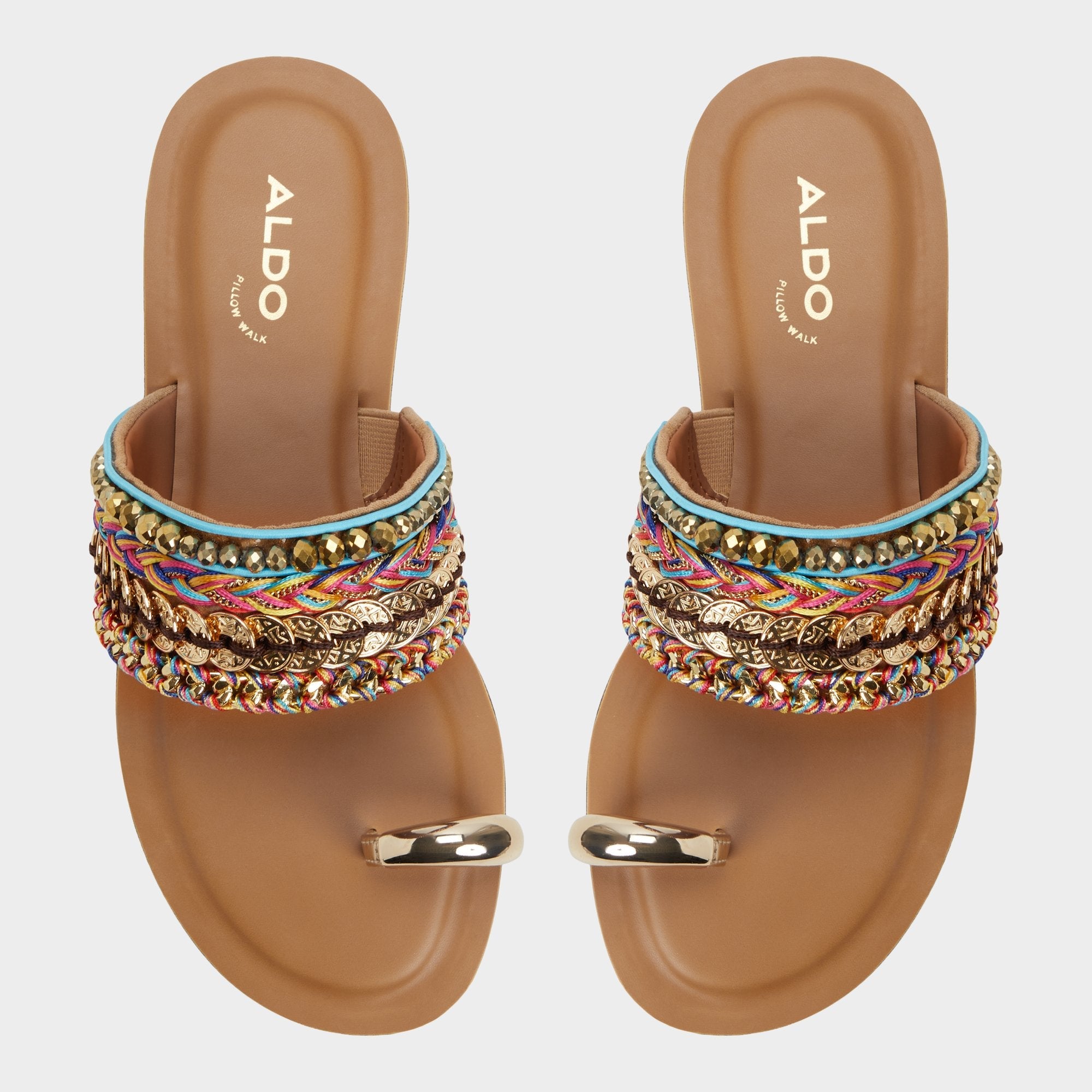 Aldo Beachwalk Multicolor Women's Flats - Slide sandal