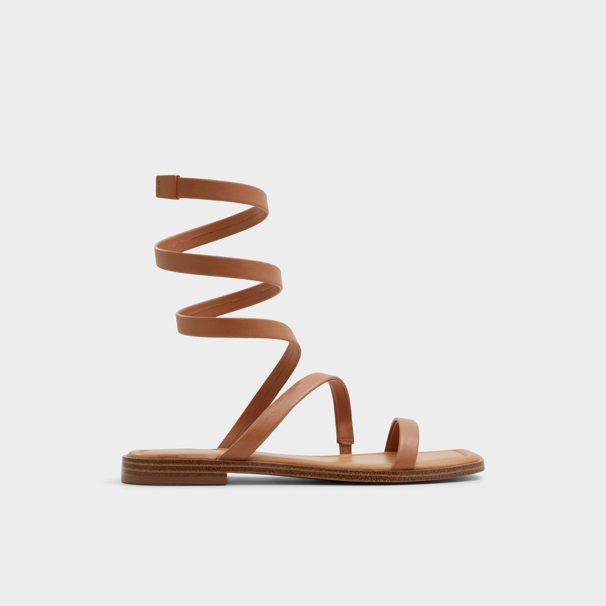 Aldo Spinella in Medium Brown - Strappy flat sandal