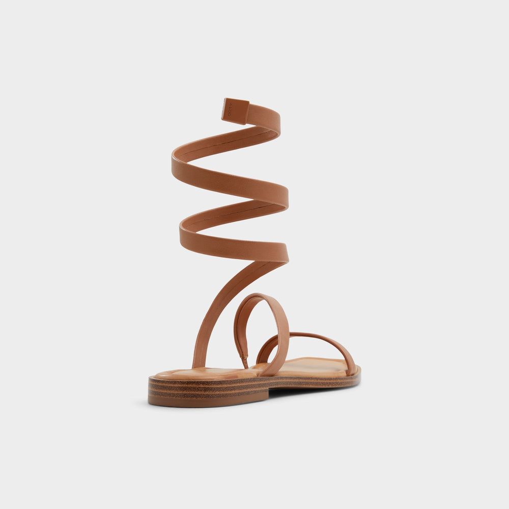 Aldo Spinella in Medium Brown - Strappy flat sandal