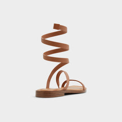 Aldo Spinella in Medium Brown - Strappy flat sandal