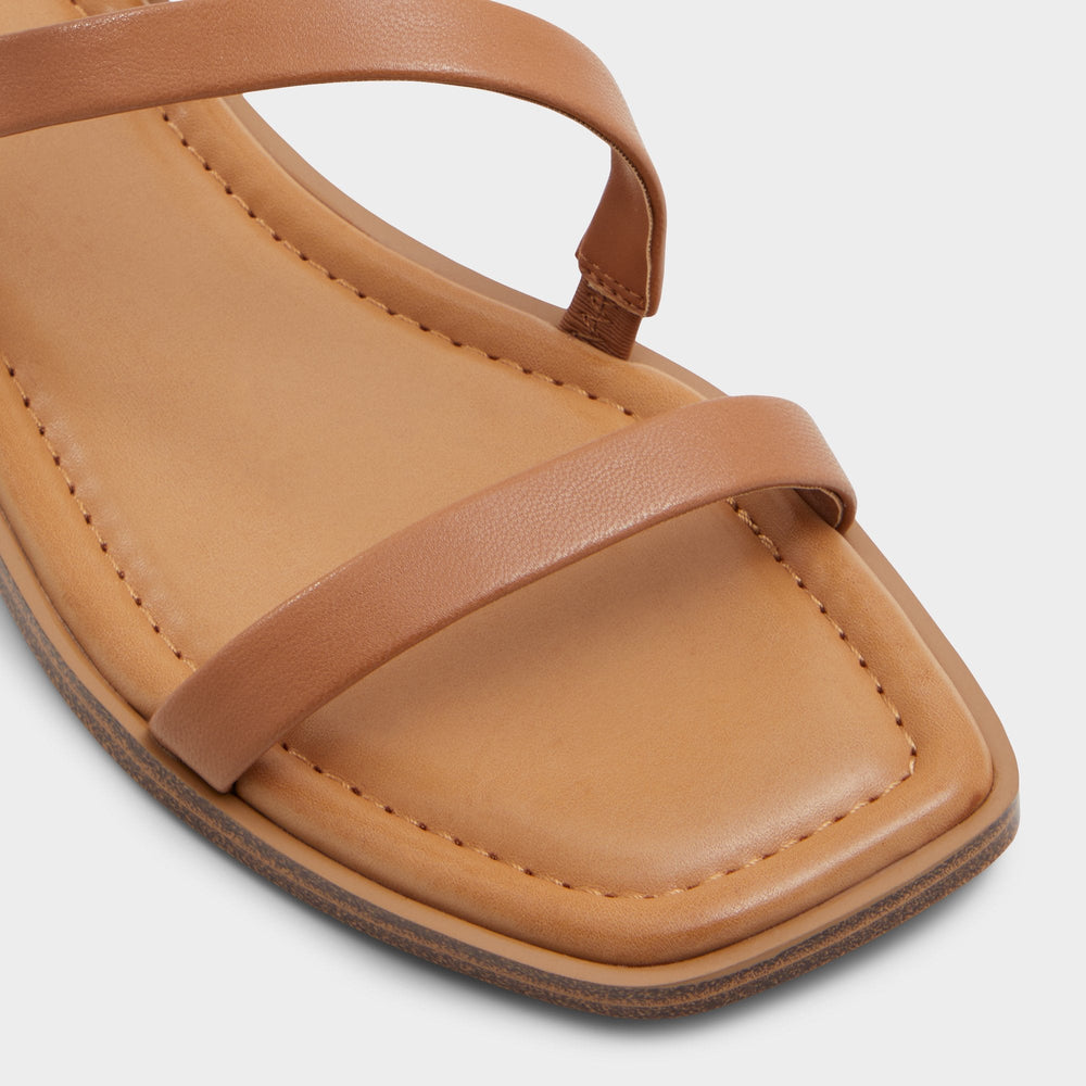 Aldo Spinella in Medium Brown - Strappy flat sandal