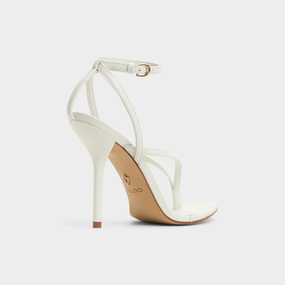 Aldo Abyfindley White/Bone Women's Strappy sandals - Heeled flip flop