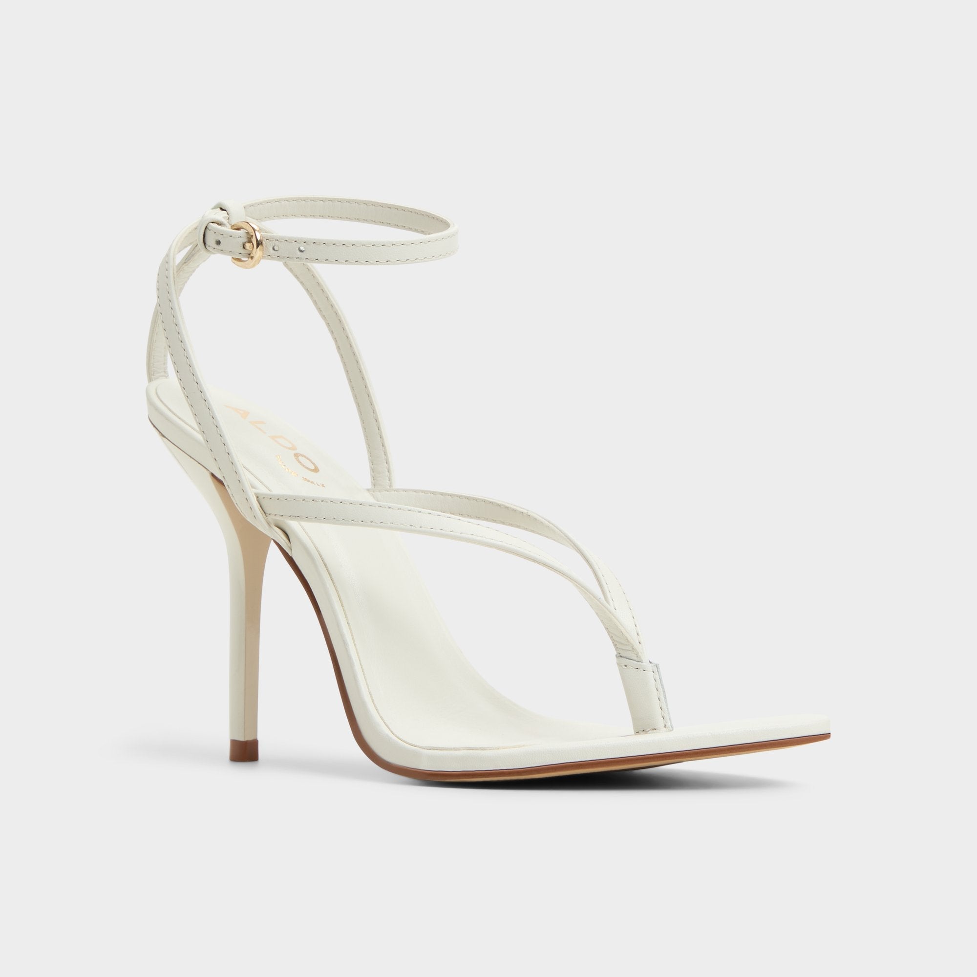 Aldo Abyfindley White/Bone Women's Strappy sandals - Heeled flip flop