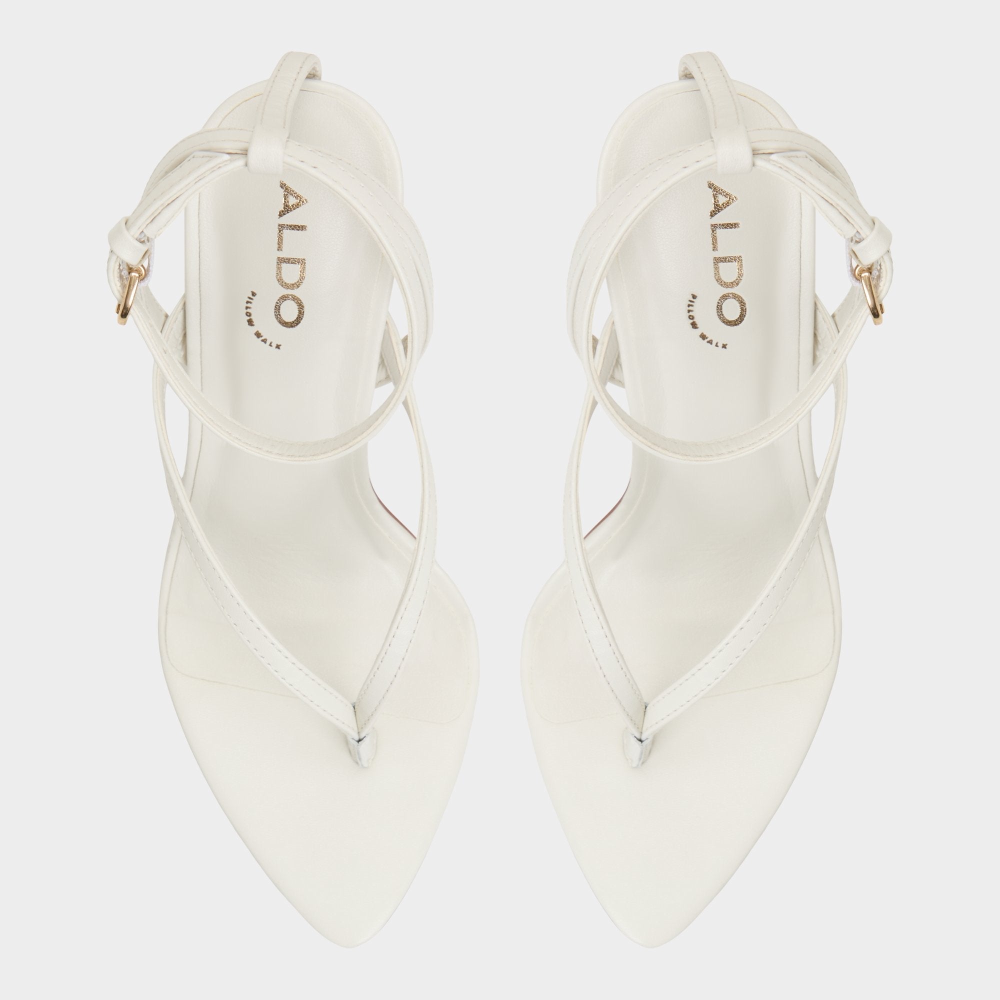 Aldo Abyfindley White/Bone Women's Strappy sandals - Heeled flip flop