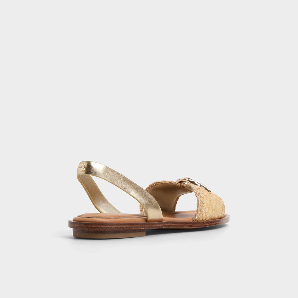 Aldo Goassi Gold Women's Iridescent metallics - Flat sandal