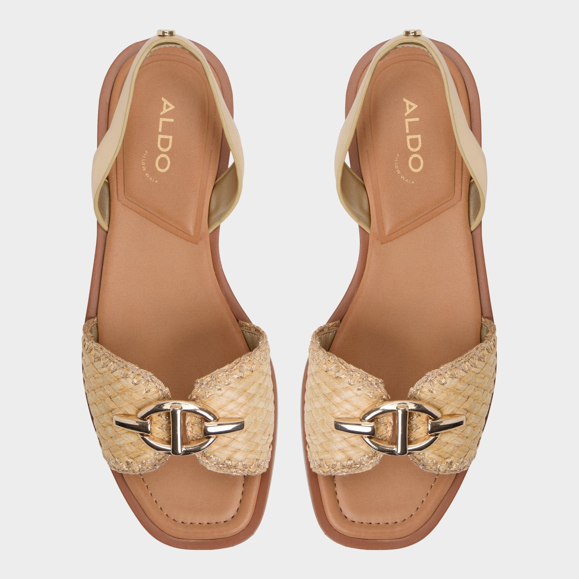 Aldo Goassi Gold Women's Iridescent metallics - Flat sandal