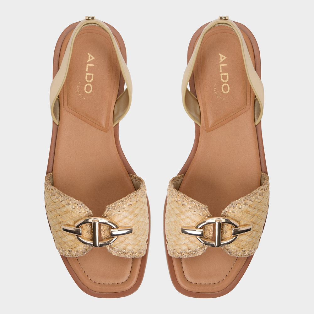 Aldo Goassi Gold Women's Iridescent metallics - Flat sandal