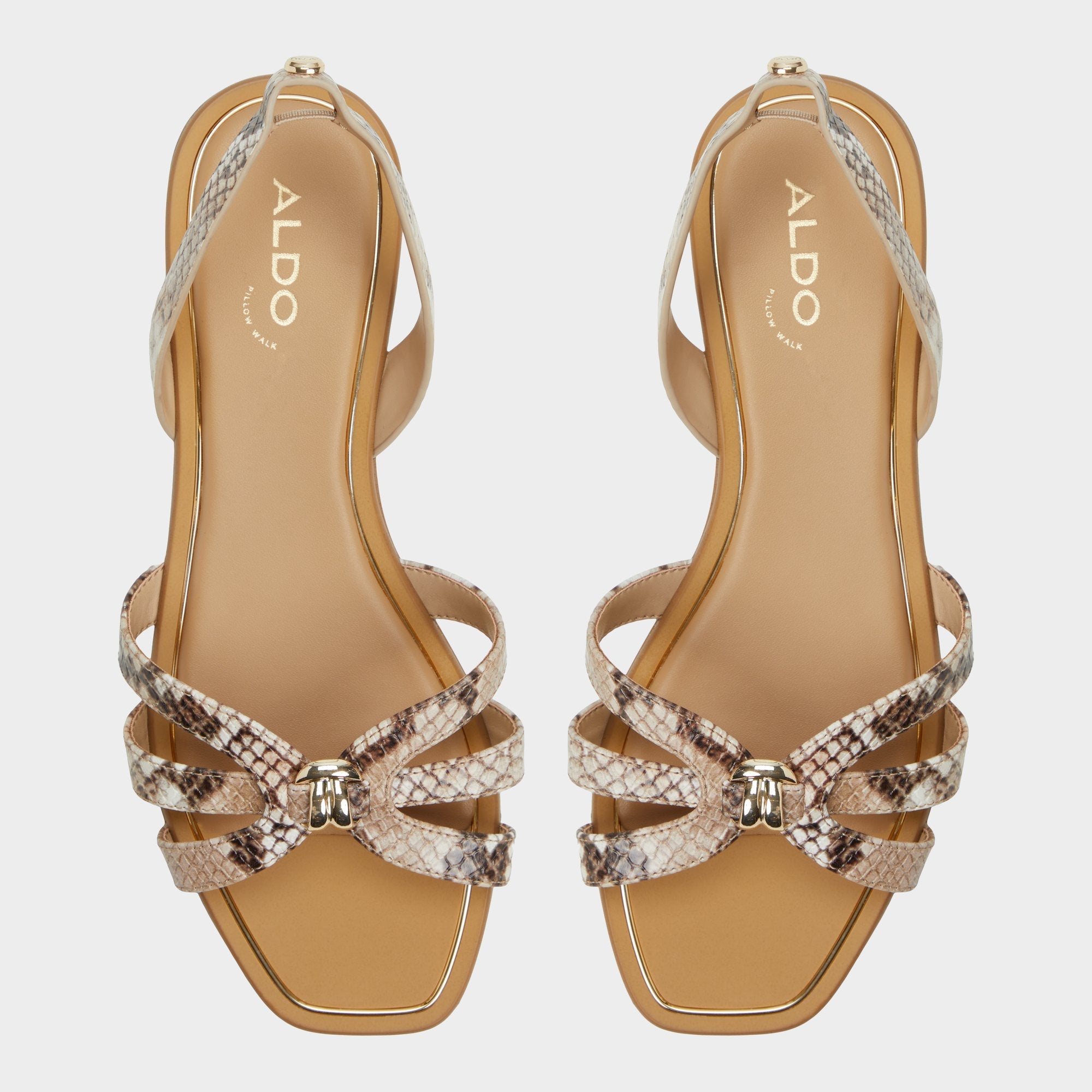Aldo Marassita Brown Multi Women's Slingbacks - Flat sandal