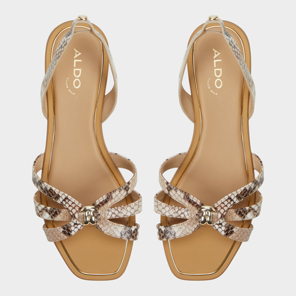 Aldo Marassita Brown Multi Women's Slingbacks - Flat sandal