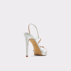 Aldo Resurge in Silver - Strappy stiletto sandal, Stiletto heel