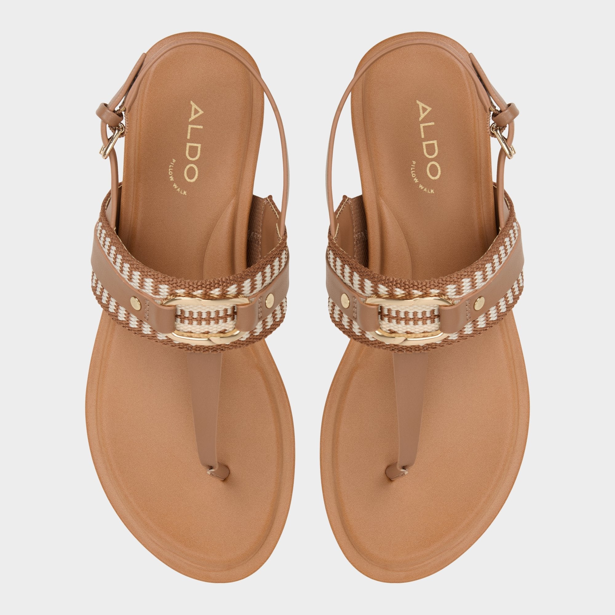 Aldo Taylen Medium Brown Women's Festival shoes accessories - T-strap sandal