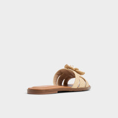 Aldo Seaflower Light Beige Women's Flats - Slide sandal