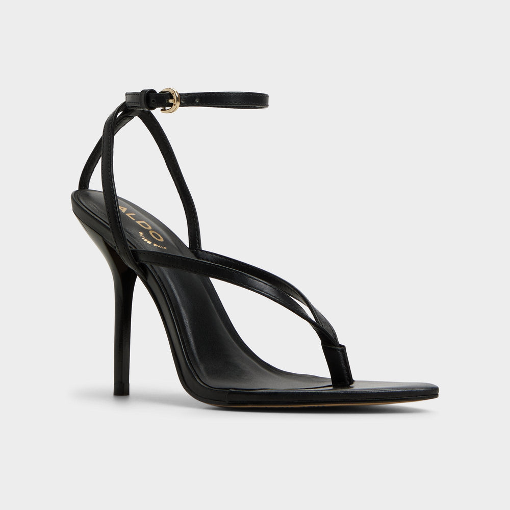 Aldo Abyfindley Black Women's Strappy sandals - Heeled flip flop, Stiletto heel