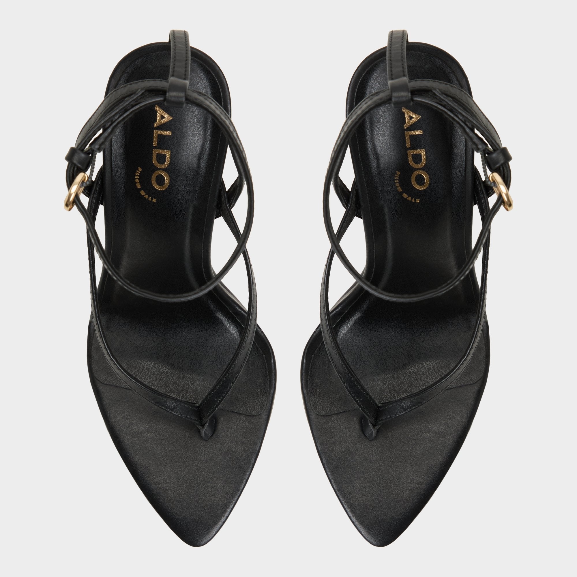 Aldo Abyfindley Black Women's Strappy sandals - Heeled flip flop, Stiletto heel