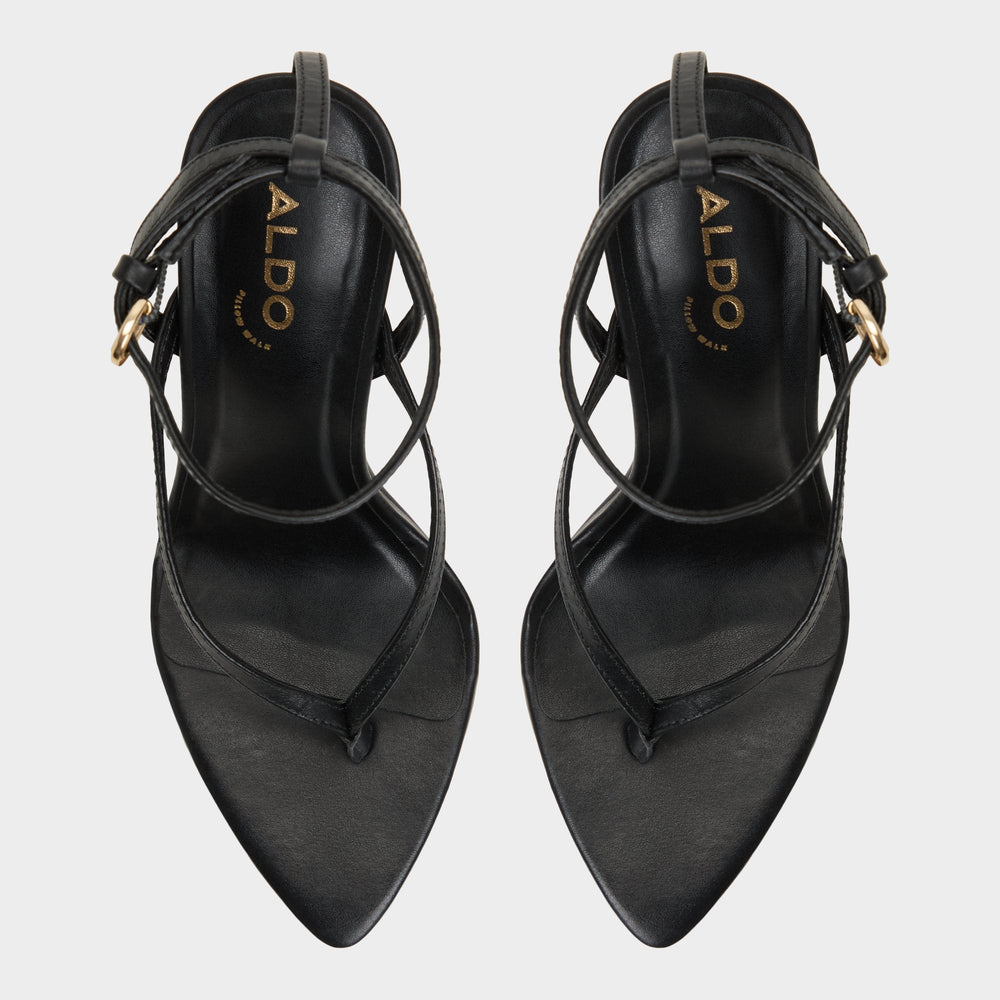 Aldo Abyfindley Black Women's Strappy sandals - Heeled flip flop, Stiletto heel