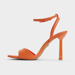 Aldo Illustrious Medium Orange Women's Strappy Heels - Strappy heeled sandal, Stiletto heel