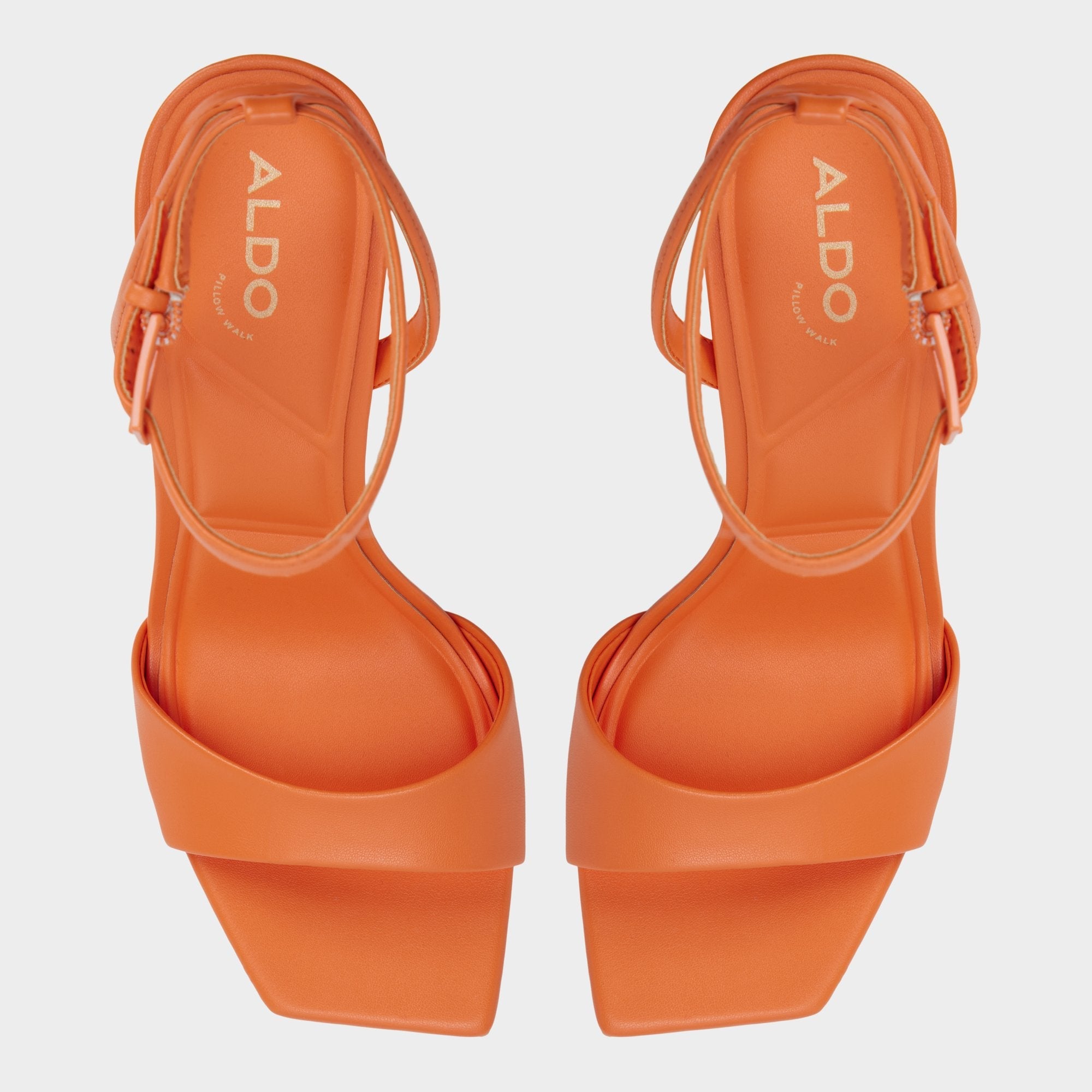Aldo Illustrious Medium Orange Women's Strappy Heels - Strappy heeled sandal, Stiletto heel