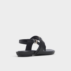 Aldo Taylen Black Women's Footbed sandals - T-strap sandal