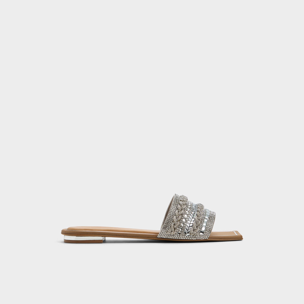 Aldo Navalia Silver Women's Flats - Slide sandal