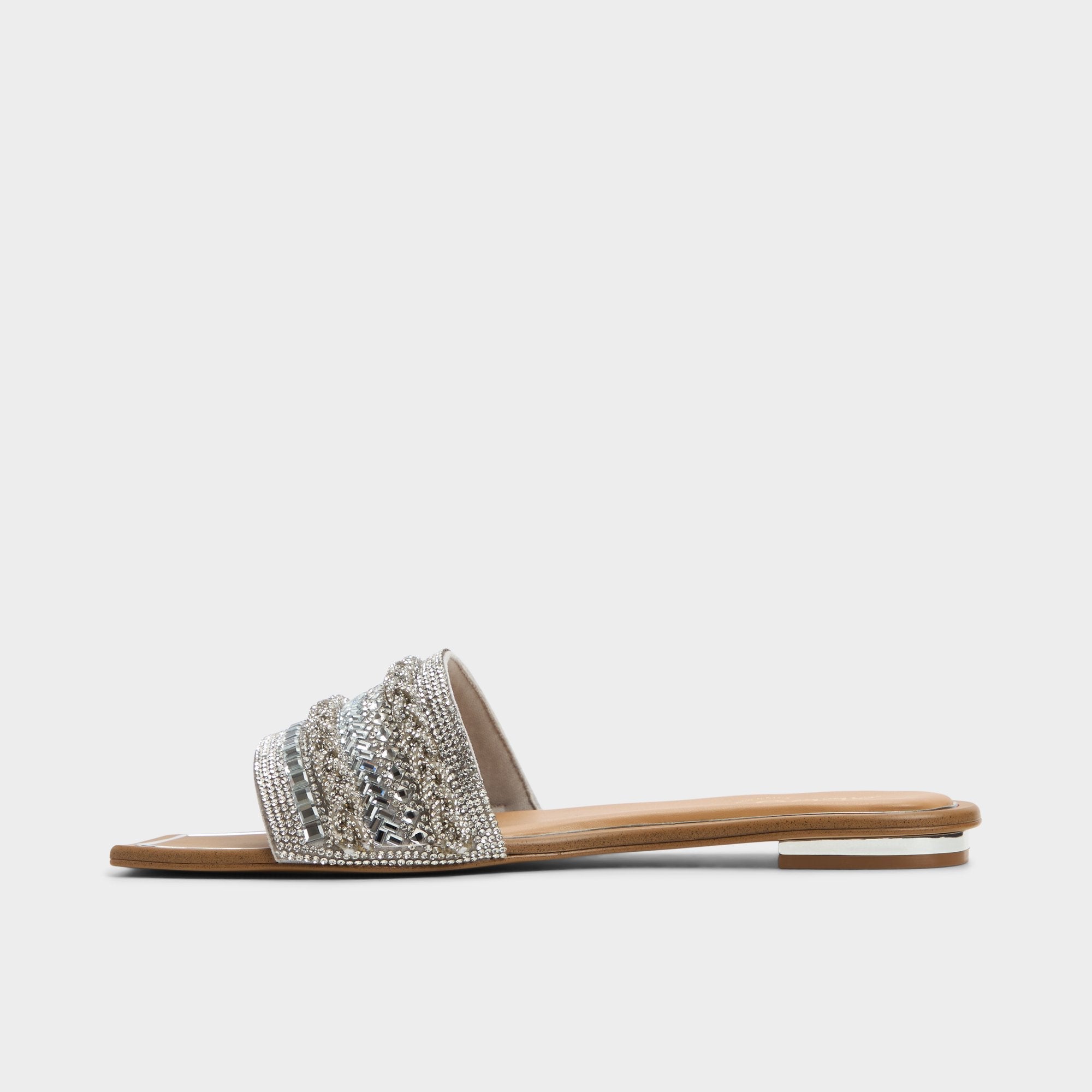 Aldo Navalia Silver Women's Flats - Slide sandal