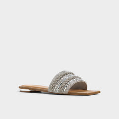 Aldo Navalia Silver Women's Flats - Slide sandal