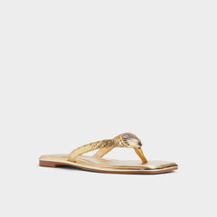 Aldo Conchiglia Gold Women's Flats - Flip flop