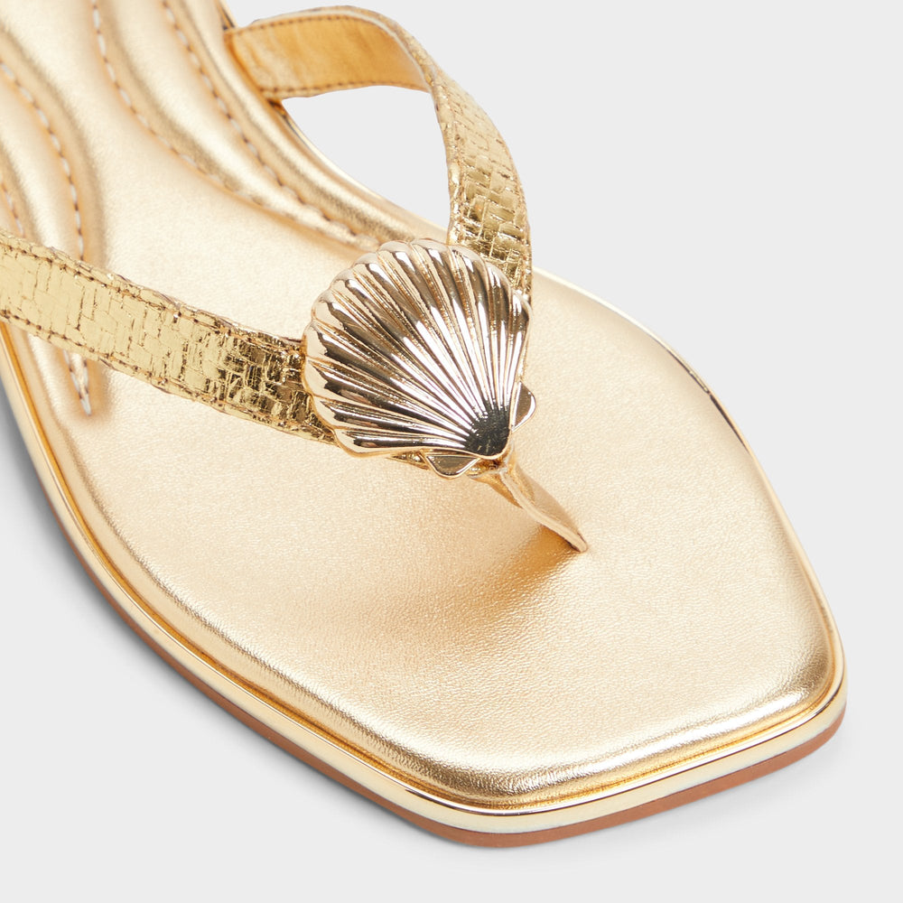 Aldo Conchiglia Gold Women's Flats - Flip flop