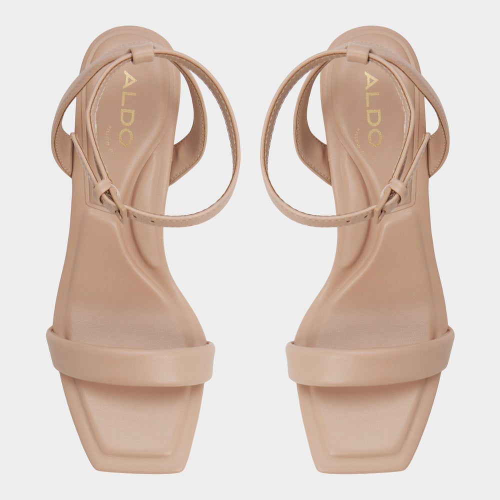Aldo Aurorai Bone Women's Strappy sandals - Strappy heeled sandal, Block heel