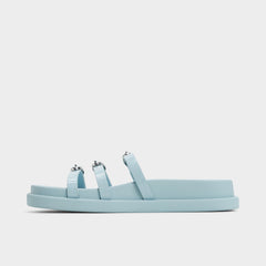 Aldo Zephyra Pastel Blue Women's Footbed sandals - Footbed sandal