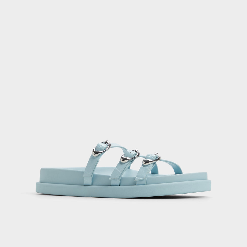 Aldo Zephyra Pastel Blue Women's Footbed sandals - Footbed sandal