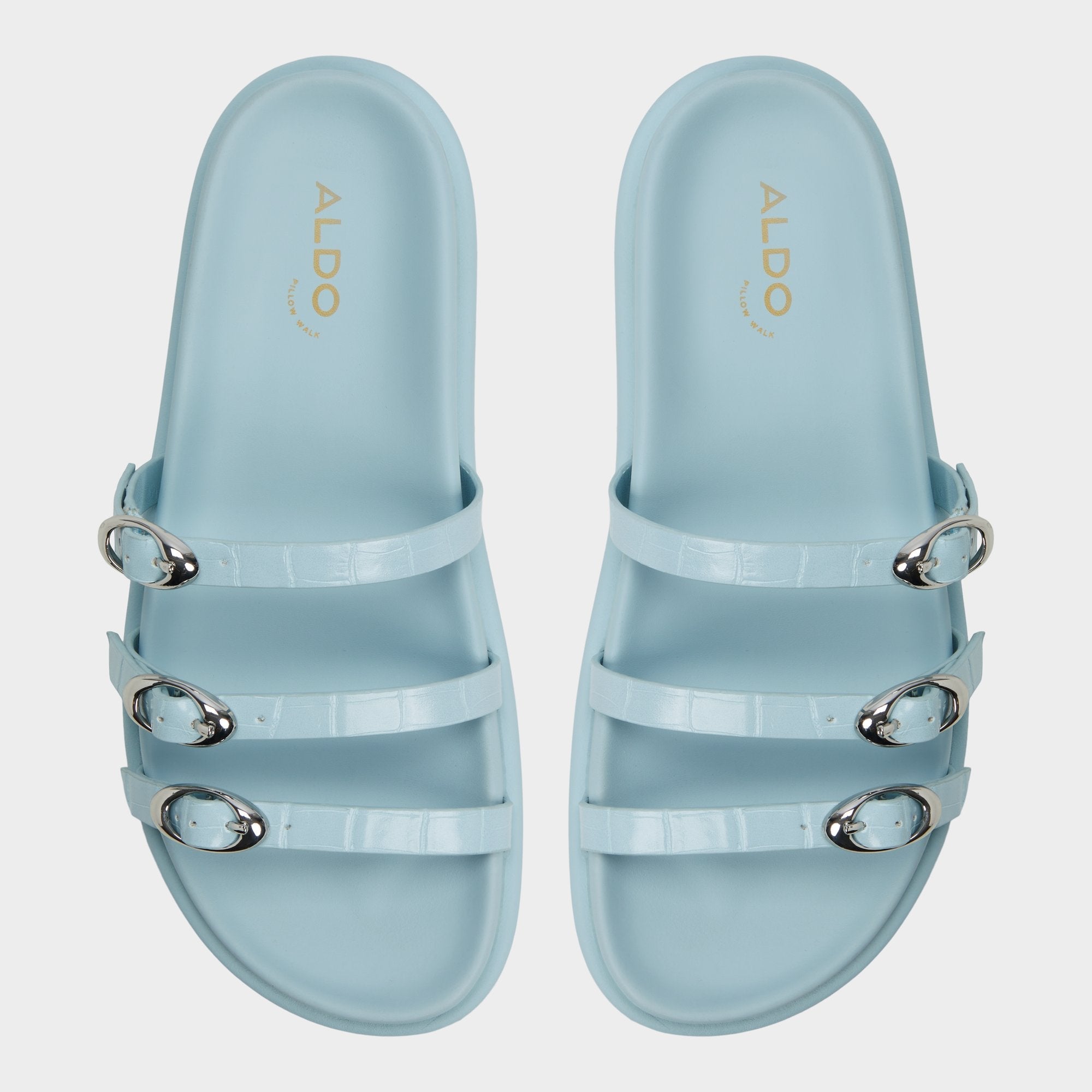 Aldo Zephyra Pastel Blue Women's Footbed sandals - Footbed sandal