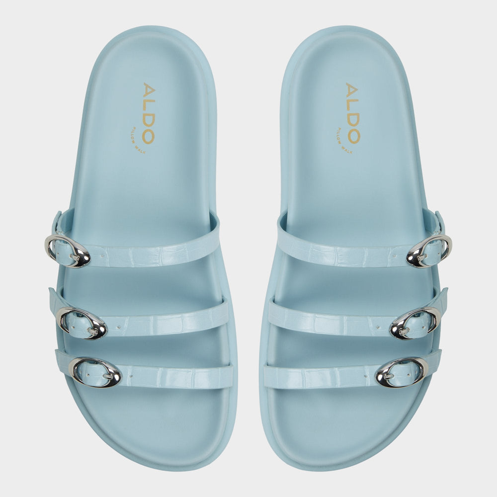 Aldo Zephyra Pastel Blue Women's Footbed sandals - Footbed sandal