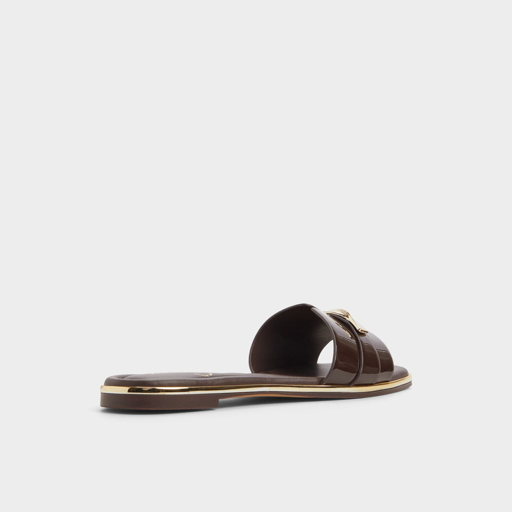 Aldo Darlina Medium Brown Women's Flats - Slide sandal