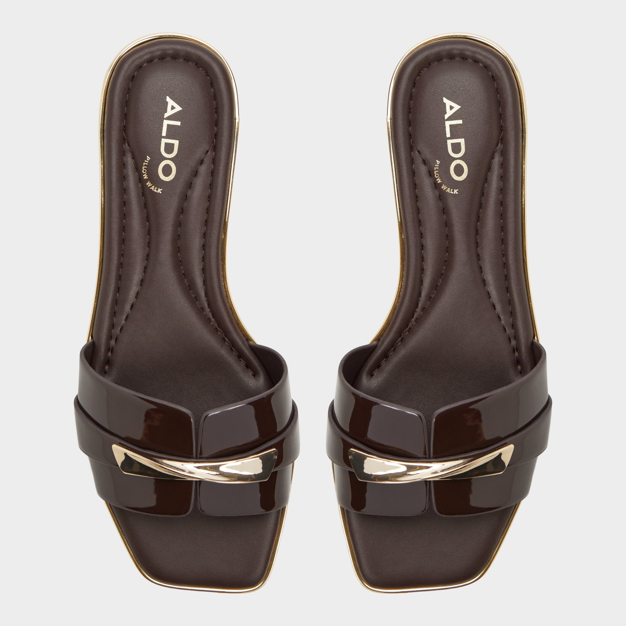 Aldo Darlina Medium Brown Women's Flats - Slide sandal